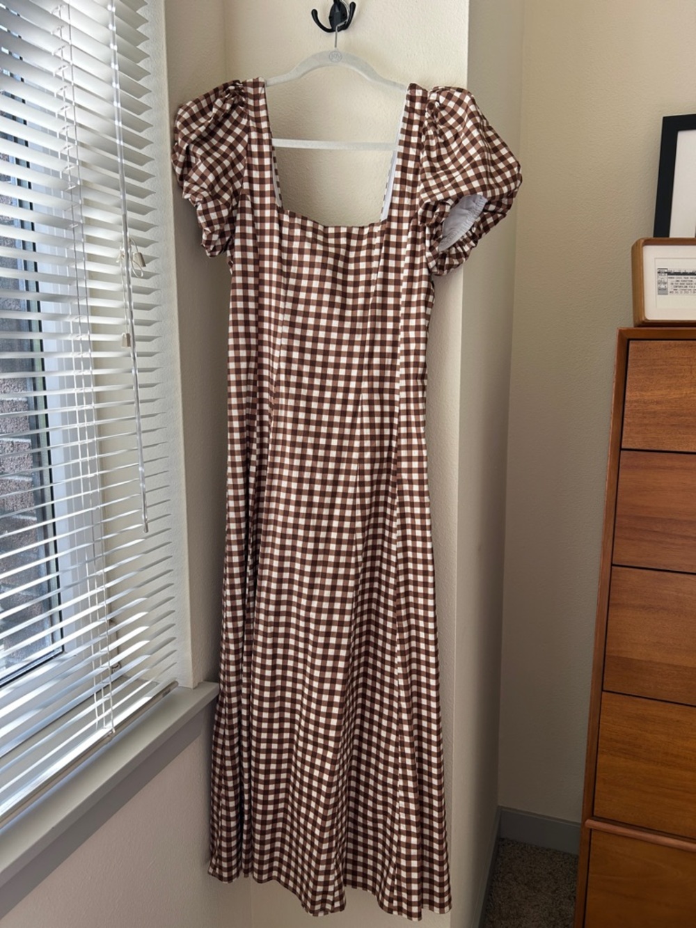 Show Me Your Mumu Mia Midi Dress in Brown Gingham - Picture 2 of 4